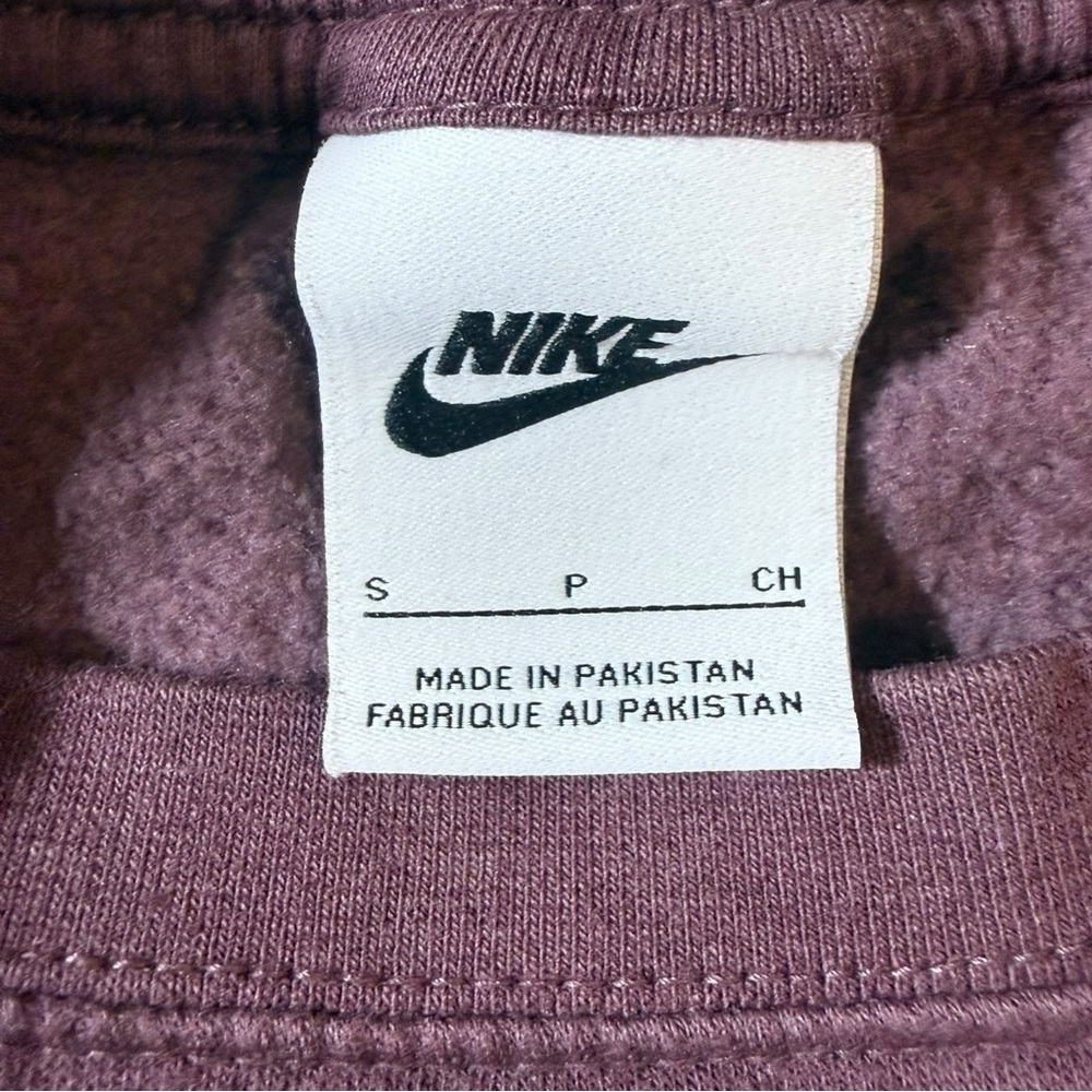 Nike Women’s Club Crewneck Fleece Sweatshirt Maroon Size Small - Picture 5 of 8